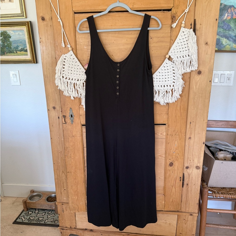 L*space Black Sleeveless wide legged cropped Jumpsuit large